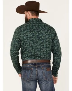 Cody James Men's Ringer Floral Print Button Down Western Shirt