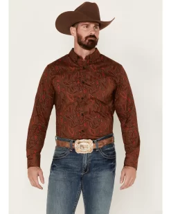 Cody James Tortuga Paisley Print Button Down Western Shirt - Big & Tall 