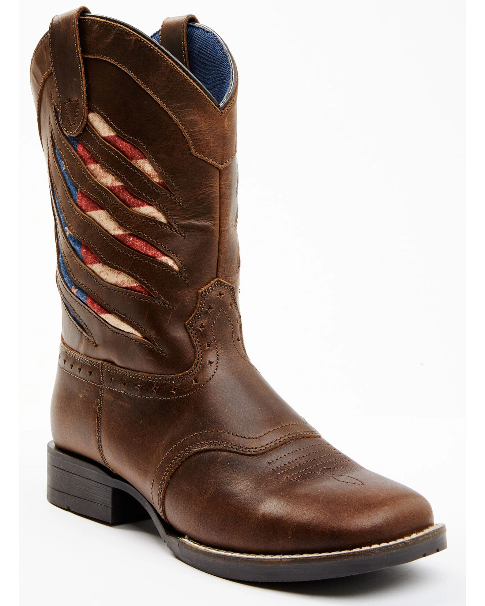 Cody James Boys' Ripped Flag Western Boots - Broad Square Toe 1 Cody James Boys' Ripped Flag Western Boots - Broad Square Toe
