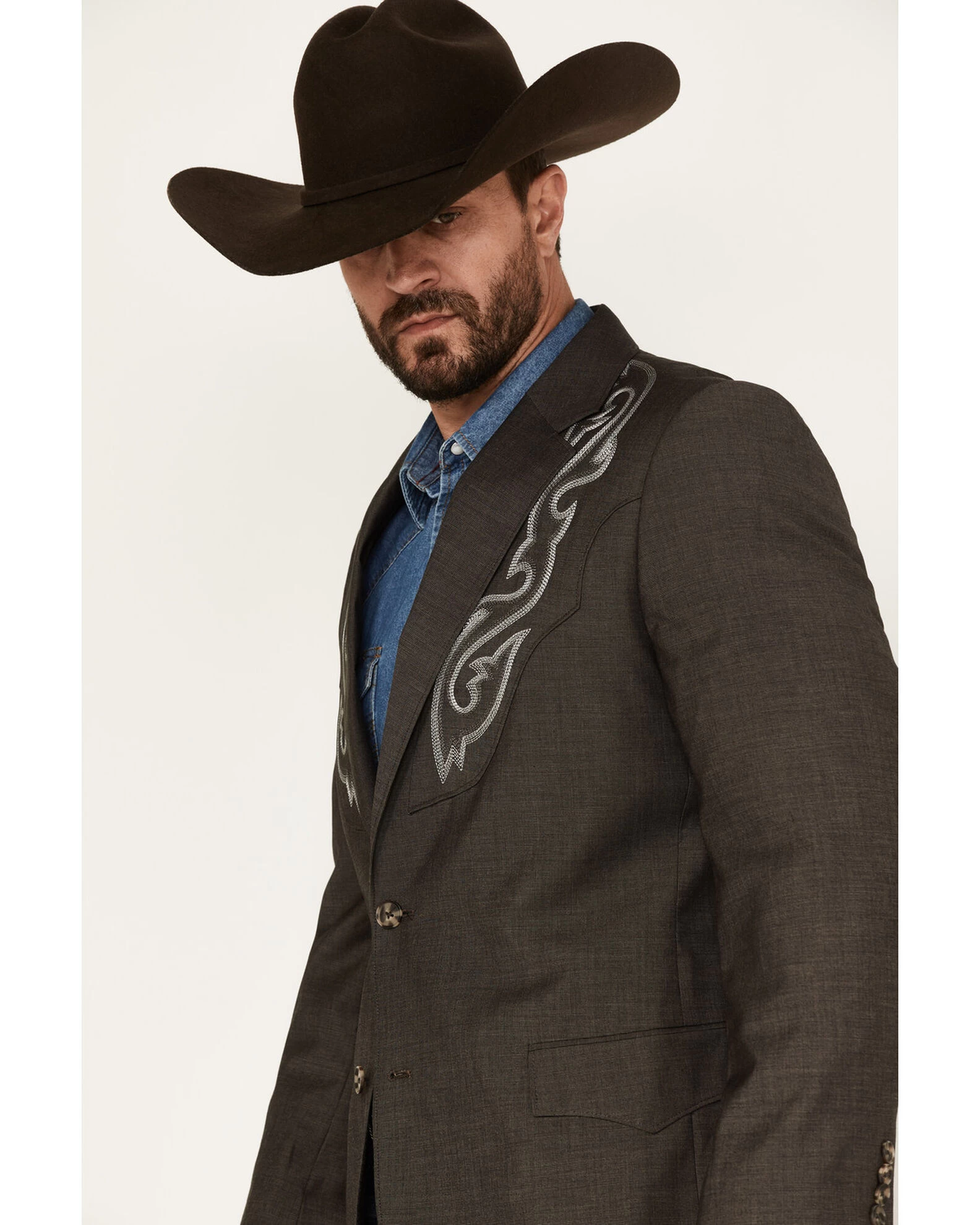 Cody James Men's Memphis Embroidered Boot Stitch Blazer 2 Cody James Men's Memphis Embroidered Boot Stitch Blazer - Image 2