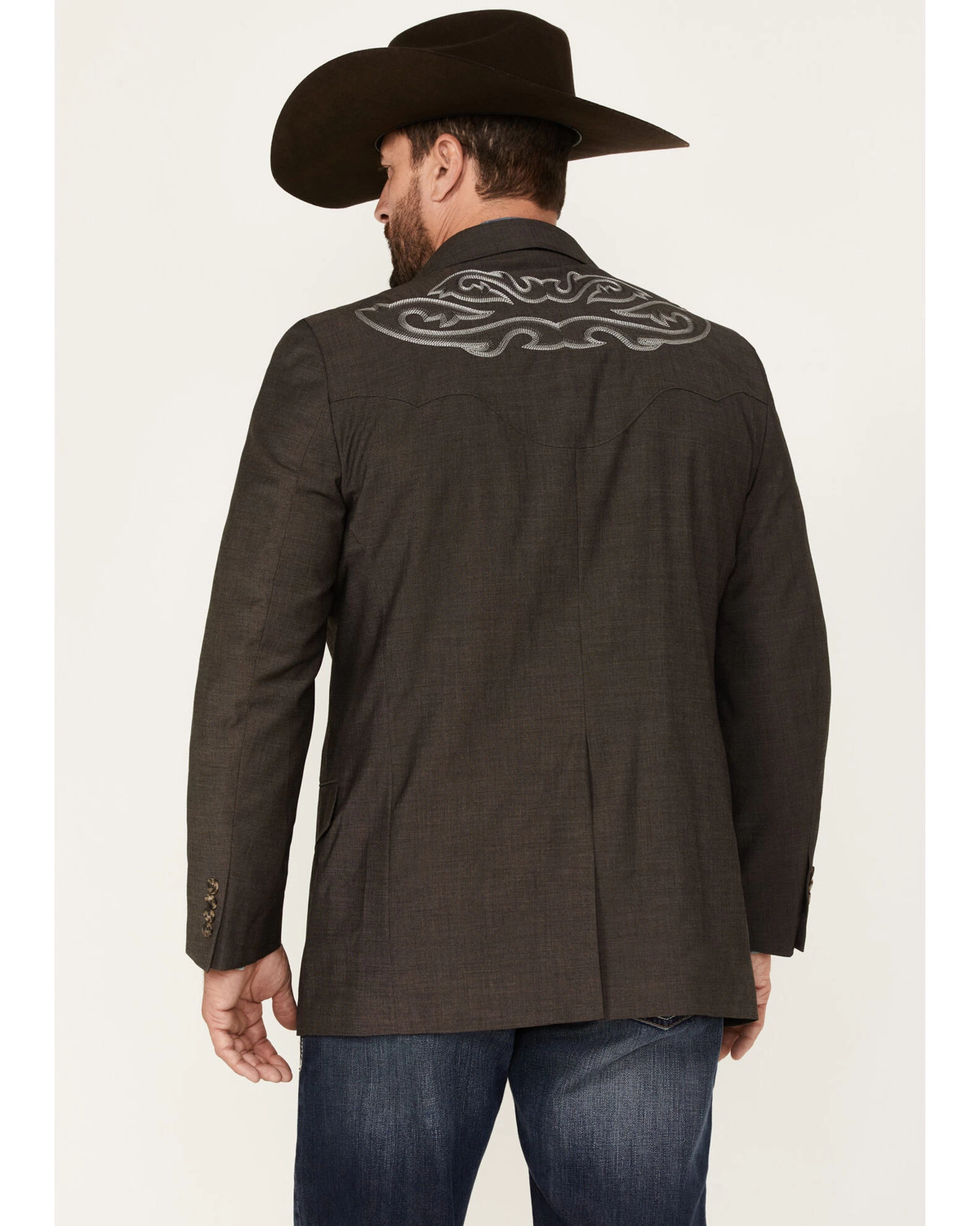 Cody James Men's Memphis Embroidered Boot Stitch Blazer 4 Cody James Men's Memphis Embroidered Boot Stitch Blazer - Image 4