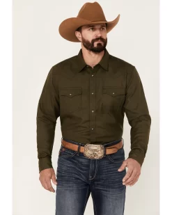 Cody James Men's Wooly Mammoth Solid Long Sleeve Snap Western Shirt