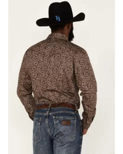 Cody James Men's Linear Paisley Print Long Sleeve Snap Western Shirt -New Cody James 2000380454 200 P4