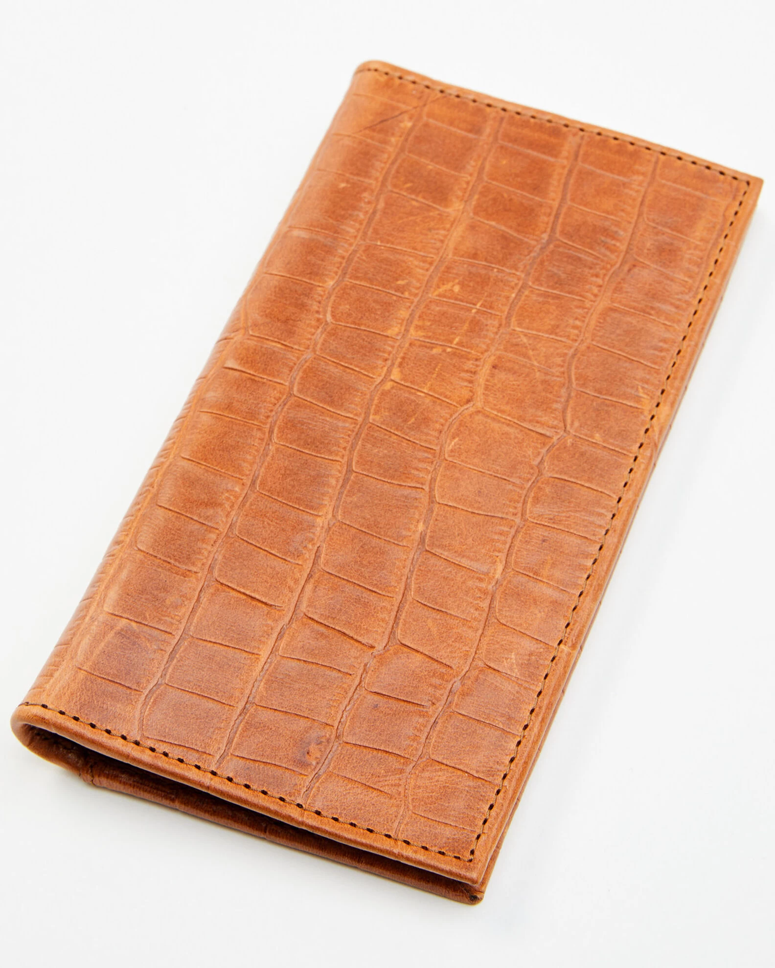 Cody James Men's Brown Embossed Croco Rodeo Leather Wallet 1 Cody James Men's Brown Embossed Croco Rodeo Leather Wallet