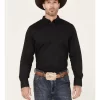 Cody James Men's Bedrock Solid Long Sleeve Stretch Button Down Western Shirt - Big & Tall