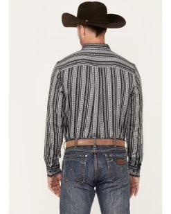 Cody James Men's Wiltern Striped Long Sleeve Button-Down Stretch Western Shirt