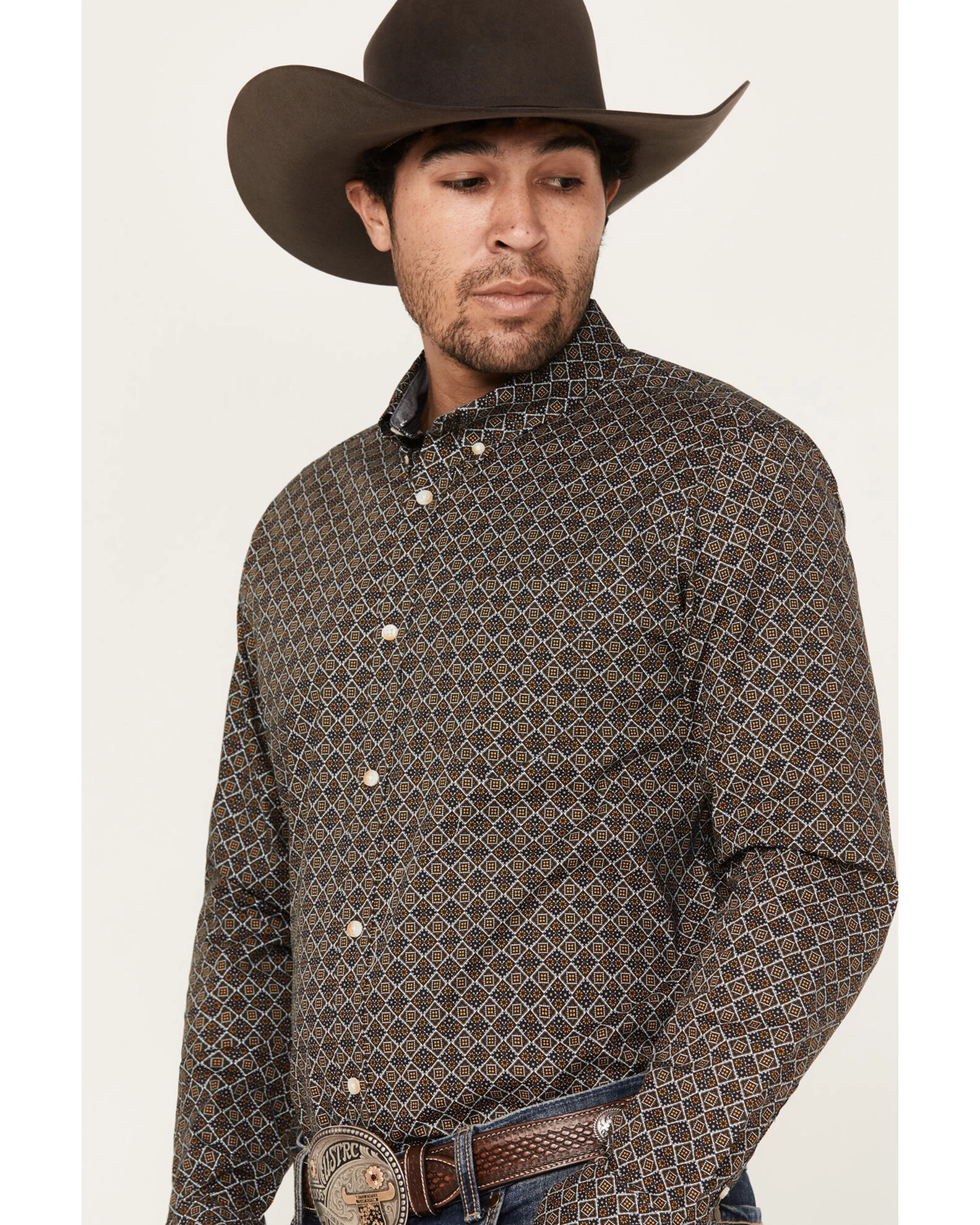 Cody James Men's Money Maker Print Long Sleeve Button Down Western Shirt - Tall 1 Cody James Men's Money Maker Print Long Sleeve Button Down Western Shirt - Tall
