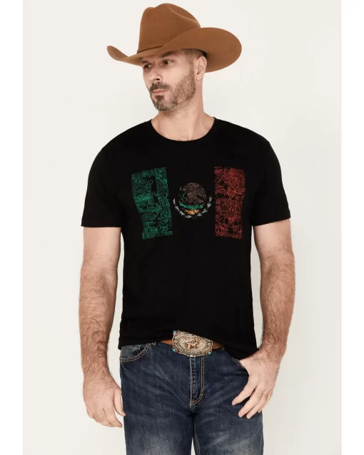 Cody James Men's Tiled Mexico Flag Short Sleeve Graphic T-Shirt -New Cody James 2000384838 281 P1
