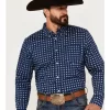 Cody James Men's Rough Road Geo Print Long Sleeve Stretch Button-Down Western Shirt - Big