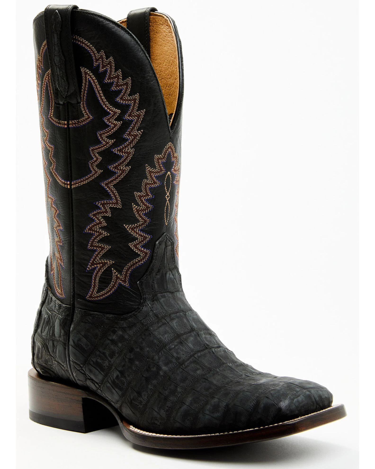 Cody James Men's Exotic Caiman Belly Western Boots - Broad Square Toe 1 Cody James Men's Exotic Caiman Belly Western Boots - Broad Square Toe